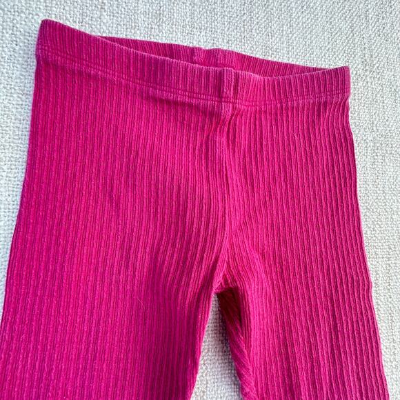 Tea Collection Magenta Ribbed Leggings GUC 4 - Picture 2 of 3